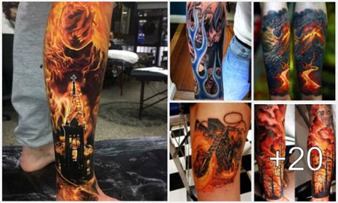 diseños tatuajes de fuego|20 Diseños de Tatuajes de Flamas o Fuego